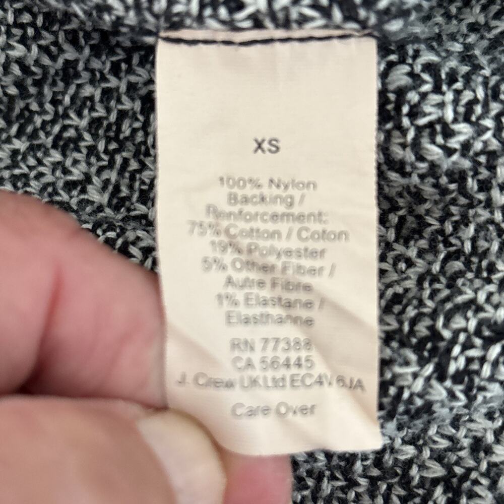Madewell Reversible Marled Dot Sweater XS Boxy Fit Gray Black Polka Dot Pullover - Picture 10 of 13